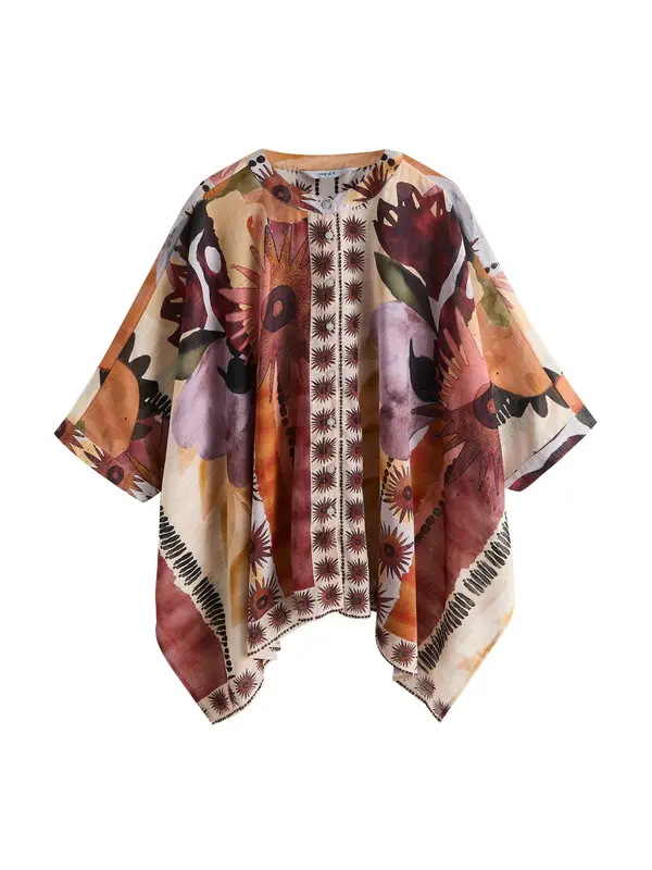 Next Next Bluza  hrđavo smeđa / siva / lila / crna