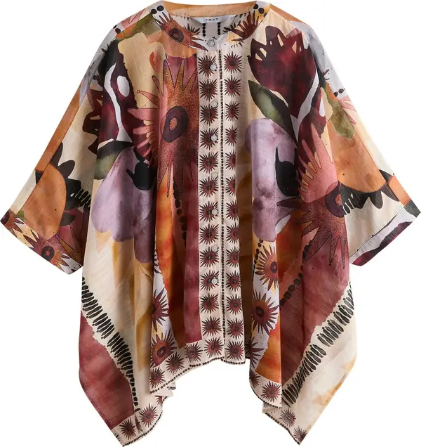 Next Next Bluza  hrđavo smeđa / siva / lila / crna
