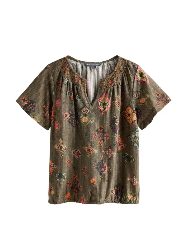 Next Next Bluza  mornarsko plava / moka smeđa / kaki / narančasta