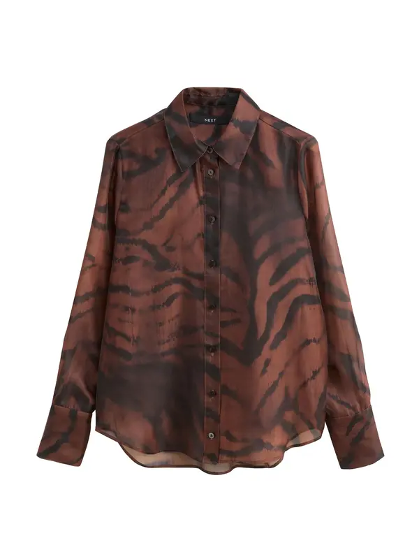 Next Next Bluza  smeđa / crna
