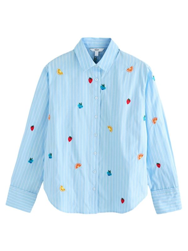 Next Next Bluza  svijetloplava / bijela