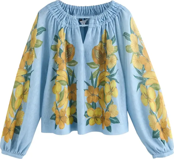 Next Next Bluza  svijetloplava / senf / zelena