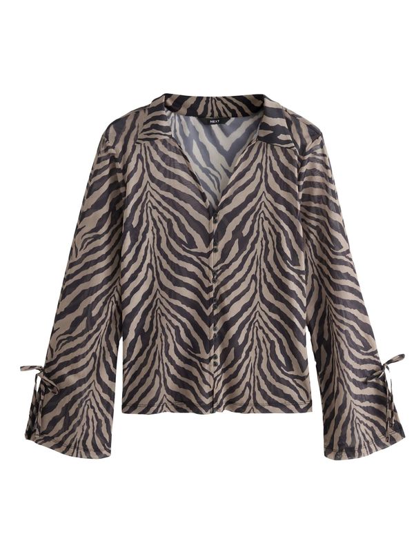 Next Next Bluza  svijetlosmeđa / crna