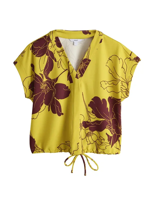 Next Next Bluza  tamno smeđa / žuta