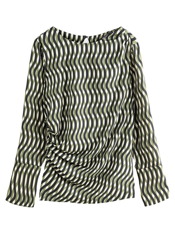 Next Next Bluza  zelena / crna / prljavo bijela