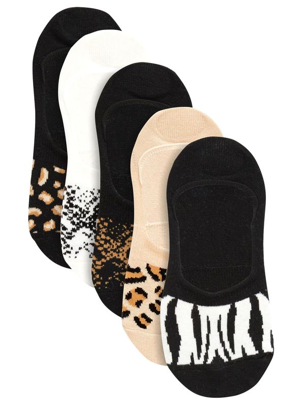 Next Next Čarape  bež / crna / bijela