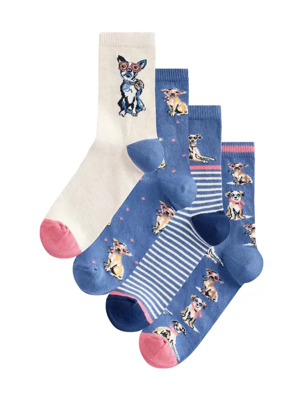 Next Next Čarape  ecru/prljavo bijela / plava / roza / bijela