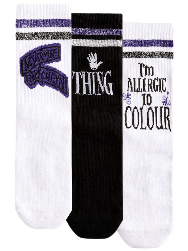 Next Next Čarape  ljubičasta / crna / bijela