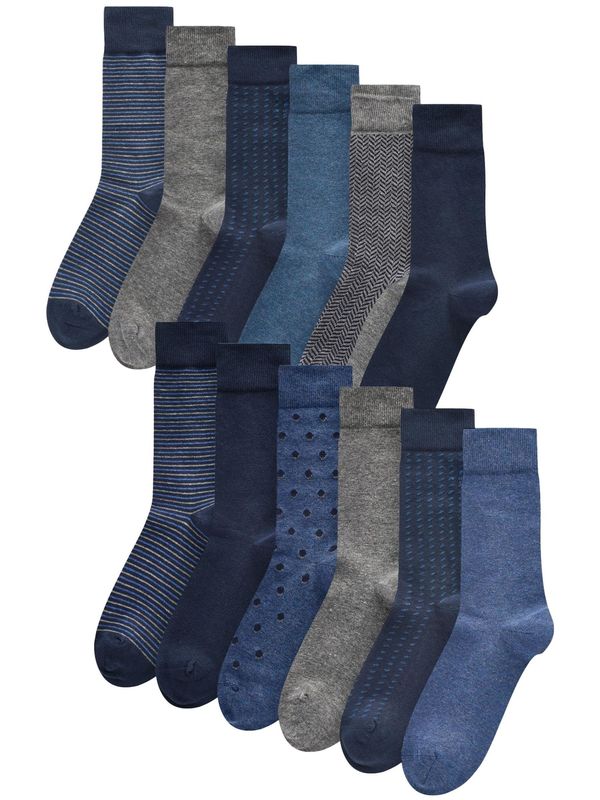 Next Next Čarape  mornarsko plava / siva melange / crna