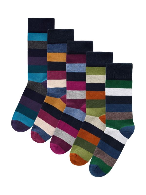 Next Next Čarape  mornarsko plava / siva melange / zelena / tamno roza