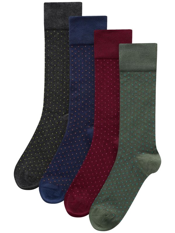 Next Next Čarape  morsko plava / antracit siva / sivkasto zelena / boja vina