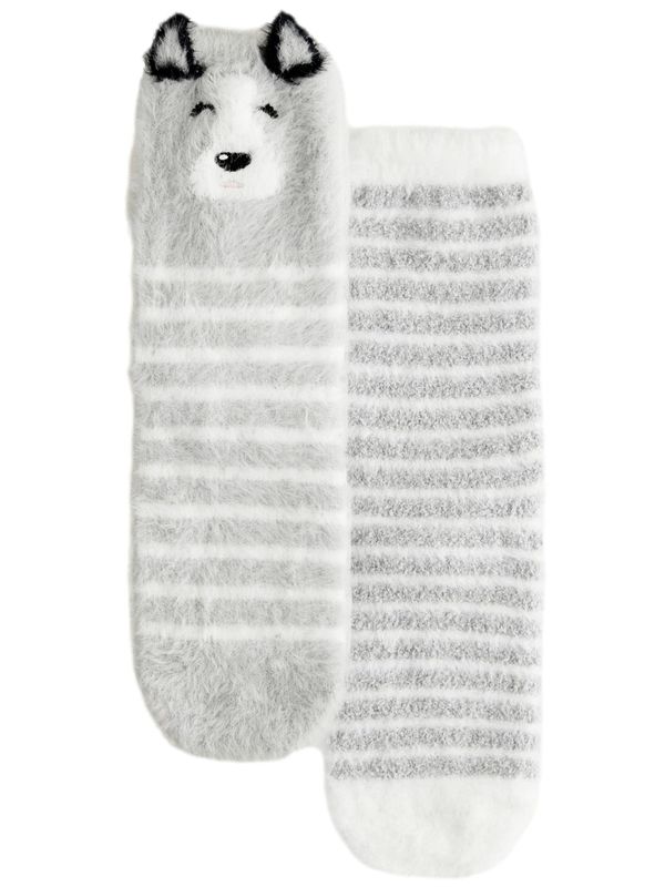 Next Next Čarape  siva / bijela