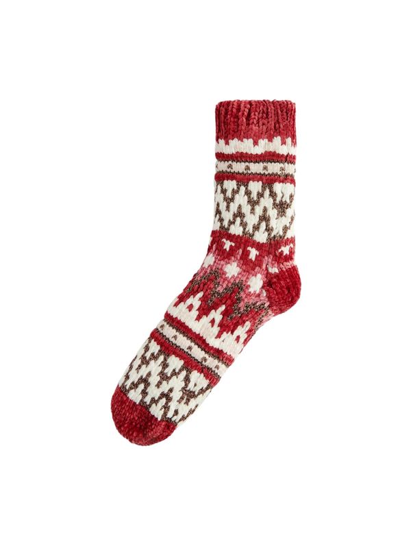 Next Next Čarape  smeđa / crvena / bijela