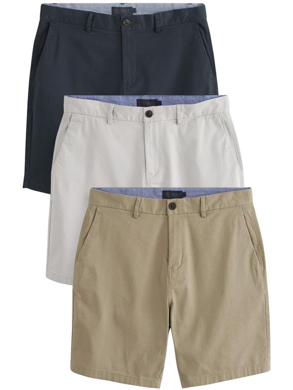 Next Next Chino hlače  bež / mornarsko plava / bijela