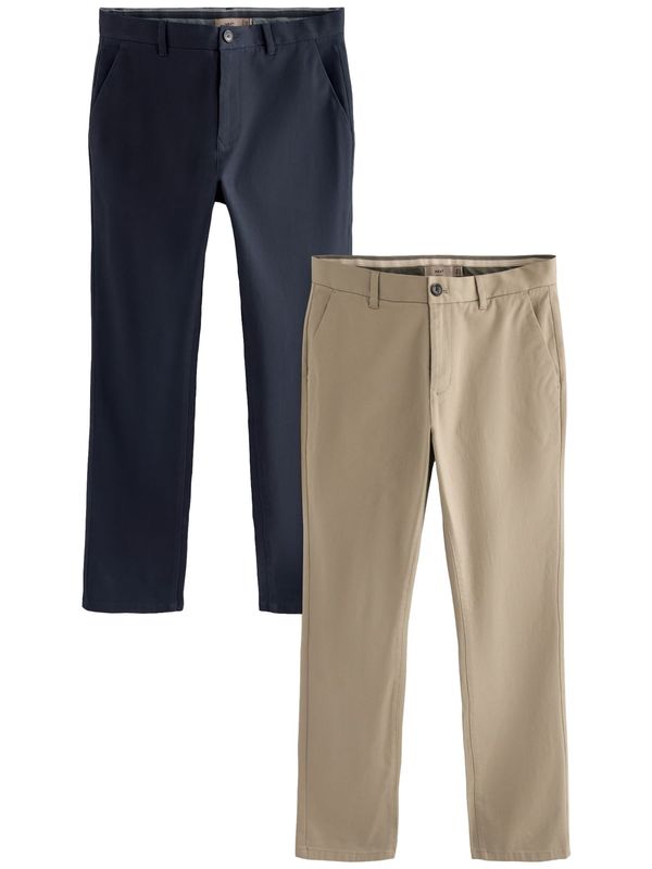 Next Next Chino hlače  tamno bež / mornarsko plava