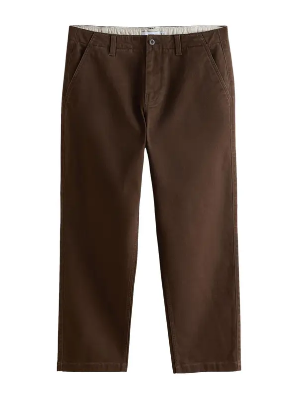 Next Next Chino hlače  tamno smeđa