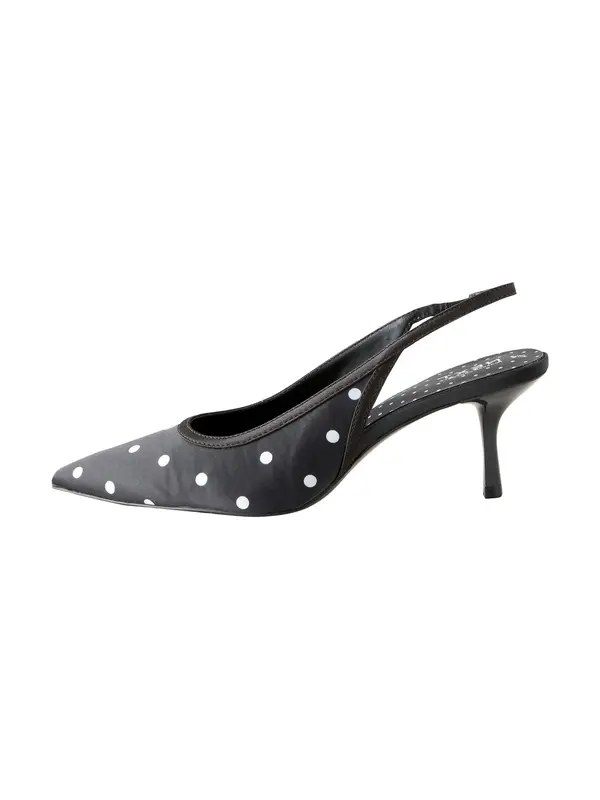 Next Next Cipele s potpeticom i otvorenom petom 'Forever Comfort'  crna / bijela