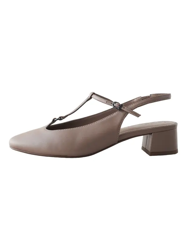 Next Next Cipele s potpeticom i otvorenom petom 'Forever Comfort'  tamno bež
