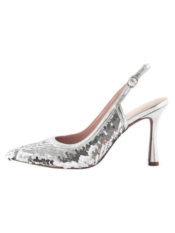 Next Next Cipele s potpeticom i otvorenom petom  srebro