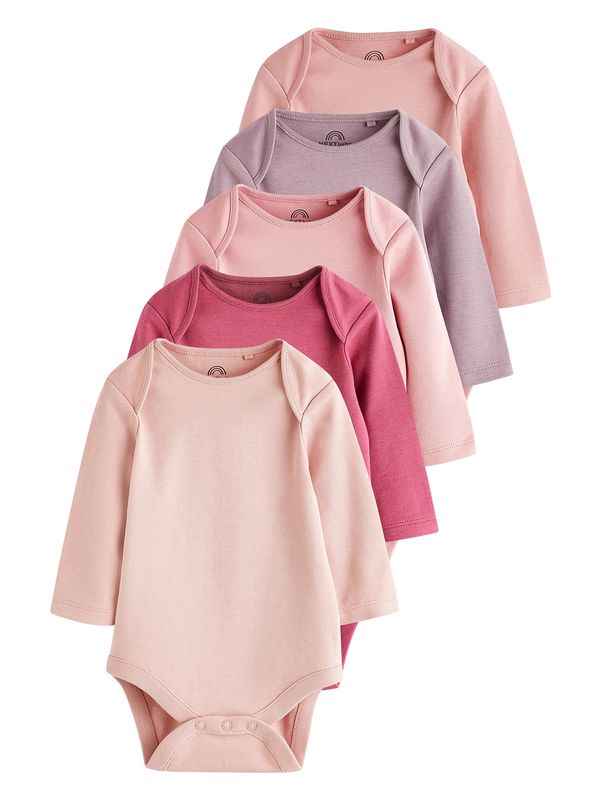 Next Next Dječji bodi  ljubičasta / roza / roza / prljavo roza