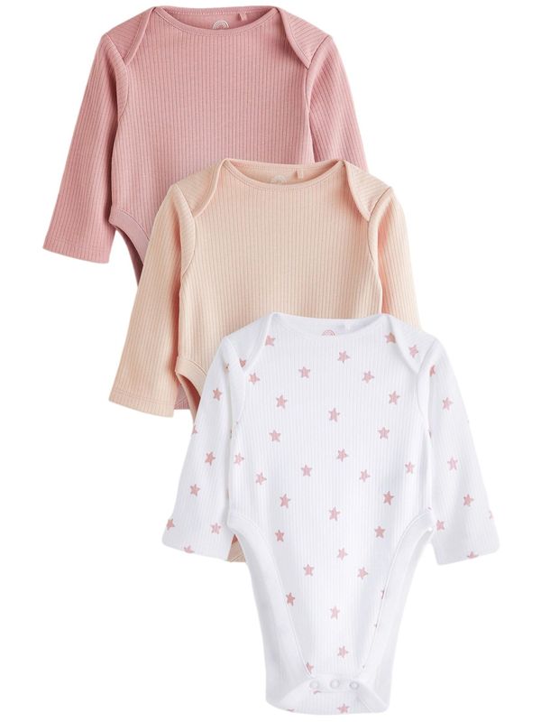 Next Next Dječji bodi  nude / roza / bijela