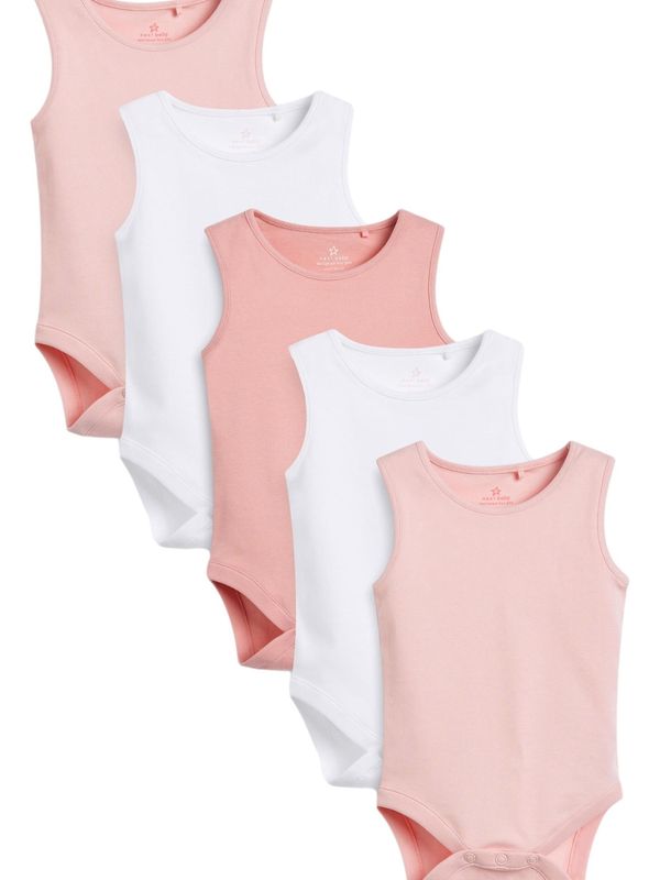 Next Next Dječji bodi  roza / bijela