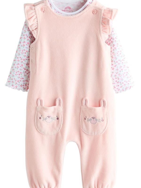 Next Next Dječji bodi  roza / bijela