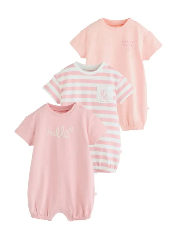 Next Next Dječji bodi  roza / rosé / svijetloroza / bijela