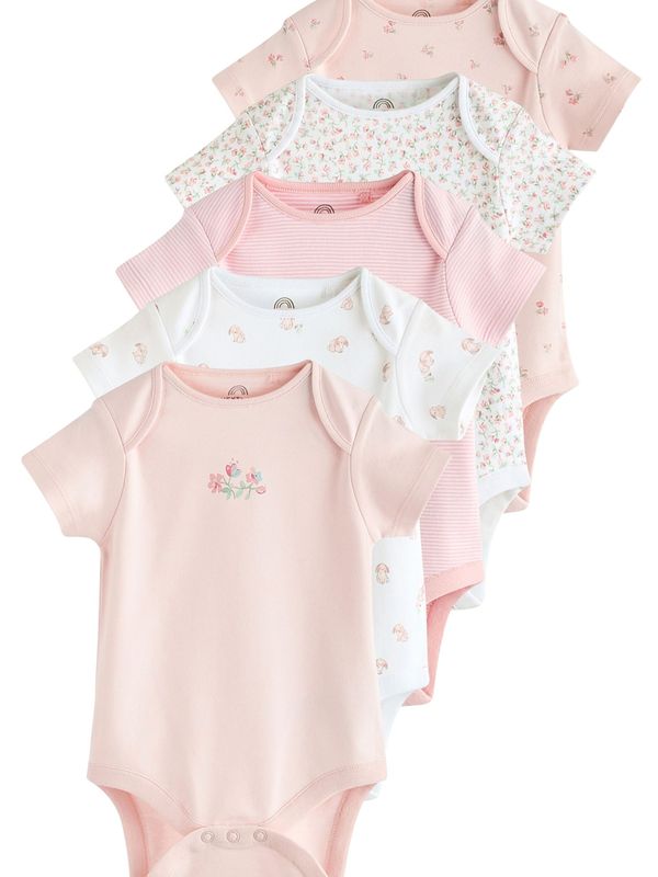 Next Next Dječji bodi  smaragdno zelena / fuksija / rosé / prljavo roza