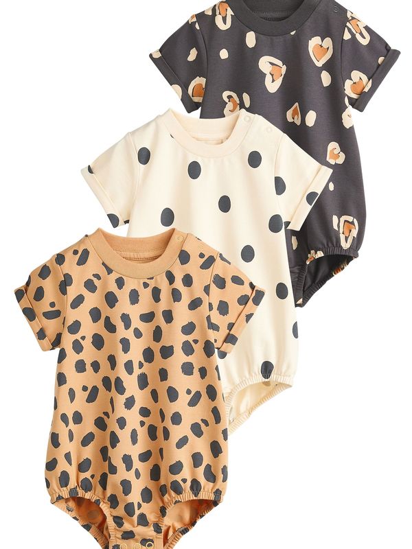 Next Next Dječji bodi  smeđa / crna / prljavo bijela