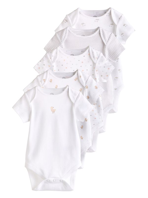 Next Next Dječji bodi  smeđa / prljavo roza / bijela