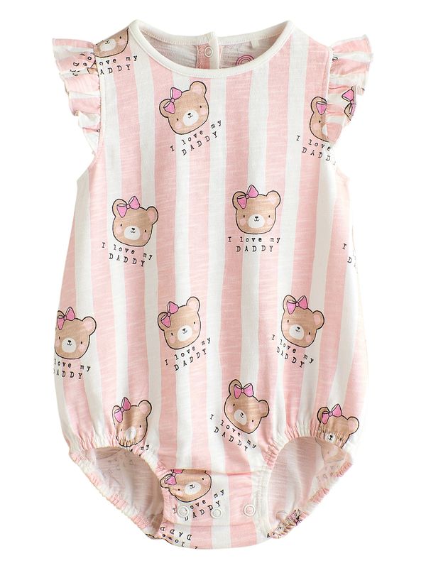 Next Next Dječji bodi  svijetlosmeđa / roza / crna / prljavo bijela