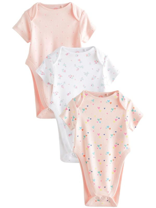 Next Next Dječji bodi  zelena / roza / bijela