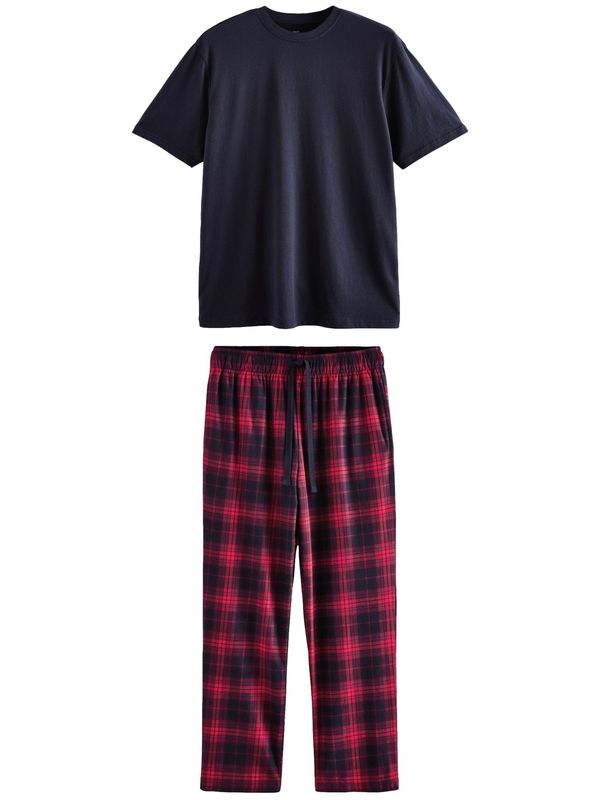 Next Next Duga pidžama  mornarsko plava / crvena