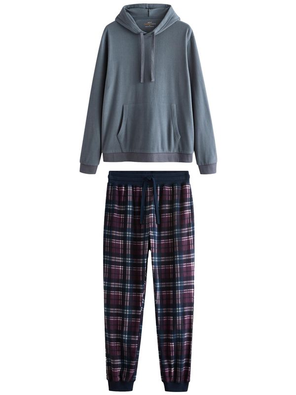 Next Next Duga pidžama  mornarsko plava / opal / boja vina / bijela