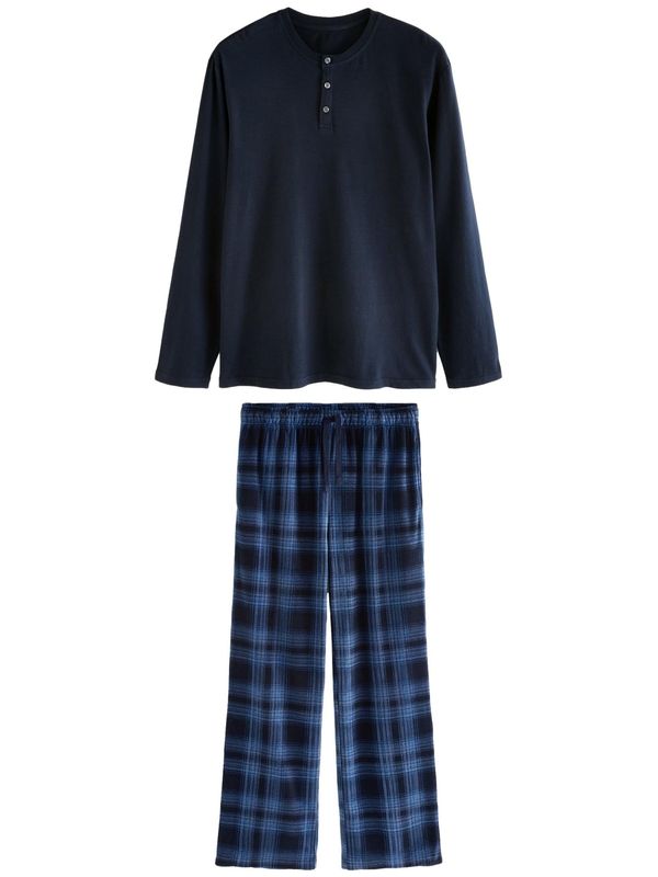 Next Next Duga pidžama  plava / mornarsko plava