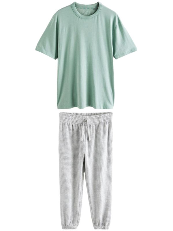 Next Next Duga pidžama  siva / zelena