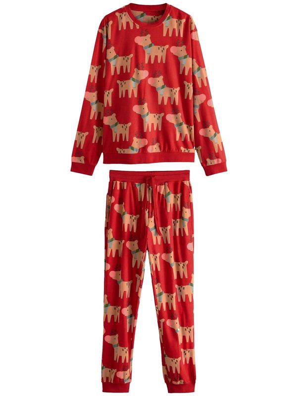 Next Next Duga pidžama  zelena / narančasta / crvena