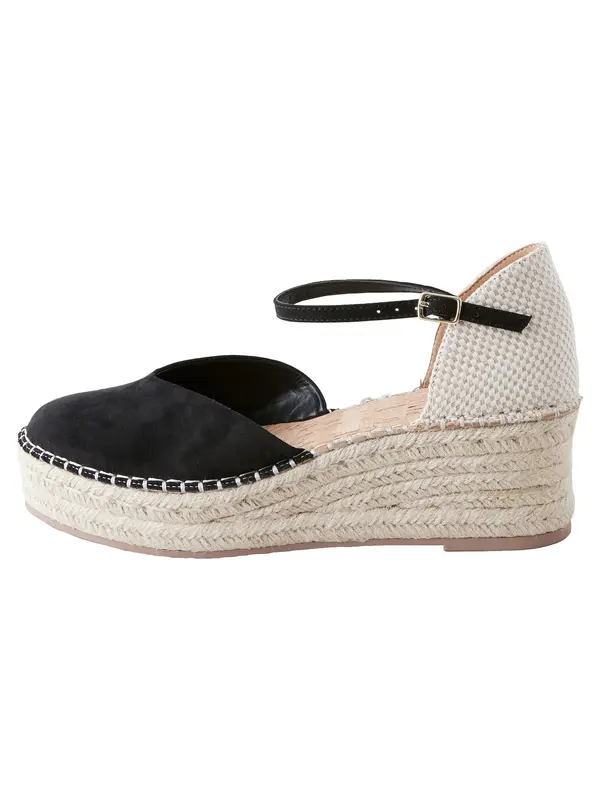 Next Next Espadrile  svijetlosiva / crna