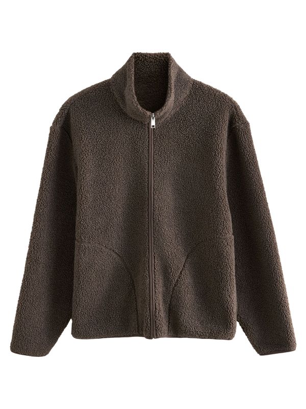 Next Next Flis jakna 'Borg'  tamno bež