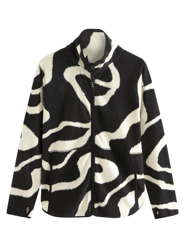 Next Next Flis jakna  crna / bijela