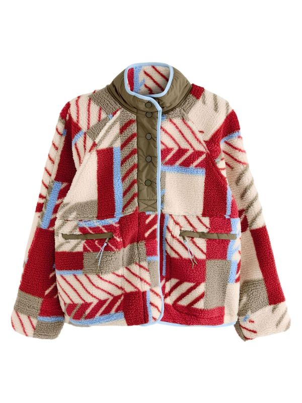 Next Next Flis jakna  miks boja / krvavo crvena