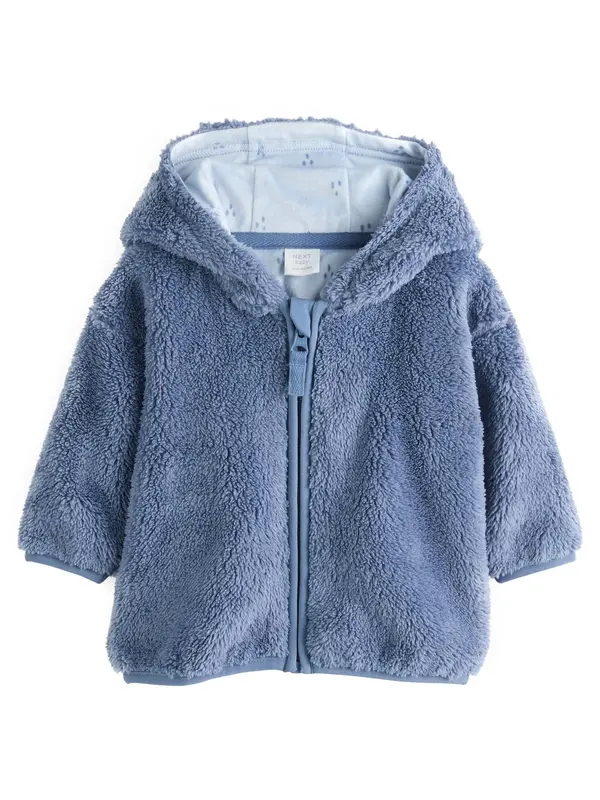 Next Next Flis jakna  sivkasto plava
