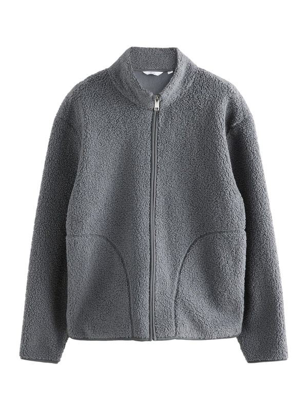 Next Next Flis jakna  tamo siva