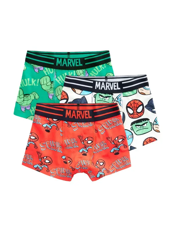 Next Next Gaće 'Marvel'  limeta / svijetlo crvena / crna / bijela