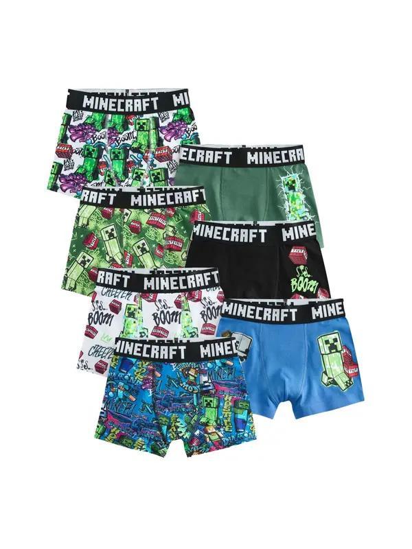 Next Next Gaće 'Minecraft Trunks'  zelena / crna / bijela