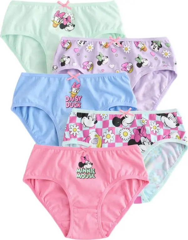 Next Next Gaće 'Minnie Mouse'  svijetloplava / svijetlozelena / sivkasto ljubičasta (mauve) / svijetloroza