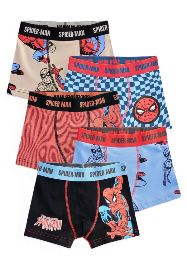 Next Next Gaće 'Spiderman'  bež / svijetloplava / crvena / crna