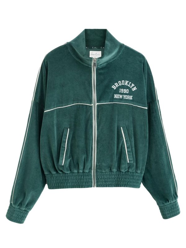 Next Next Gornji dio trenirke  smaragdno zelena / bijela