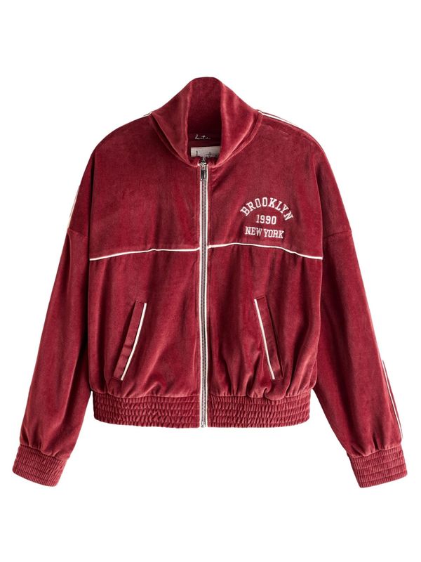 Next Next Gornji dio trenirke  tamno crvena / bijela